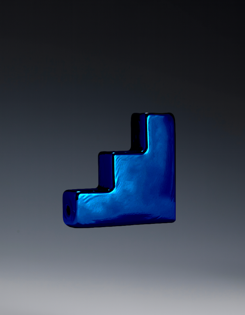 Limited Edition [P-007] Tanjun Pipe [ Blue Chrome]