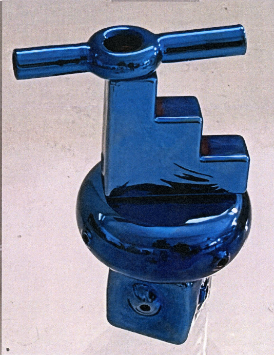 Limited Edition [P-007] Tanjun Pipe [ Blue Chrome]